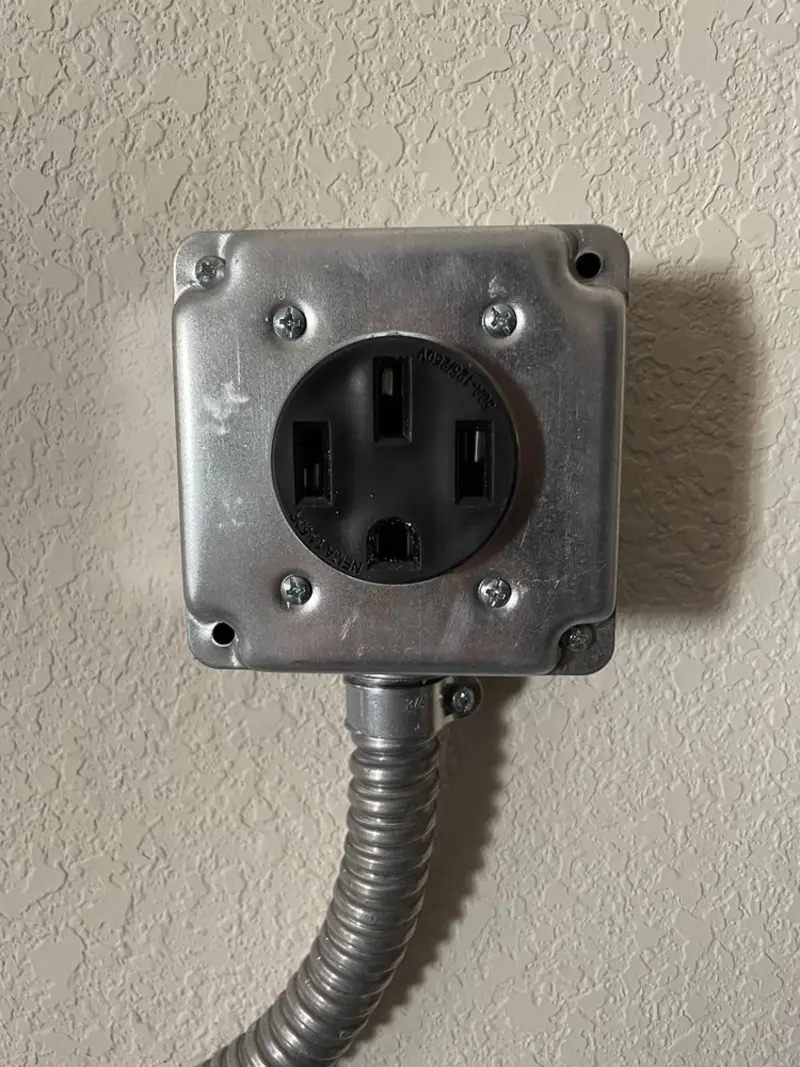 NEMA 14-50 outlet installed for Electrical Panel Upgrade in Midway South